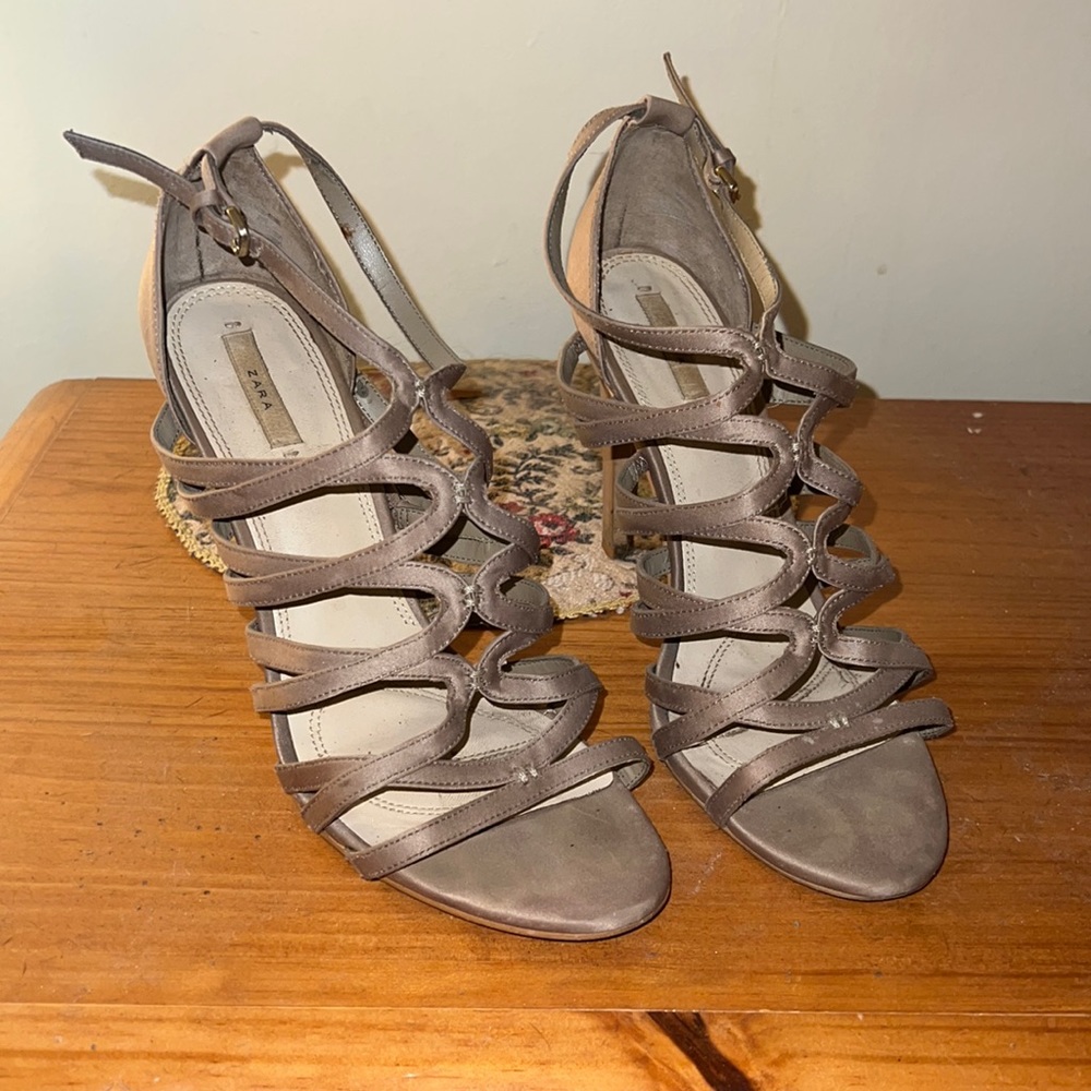 Zara heeled strappy sandals!